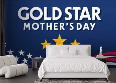 happy  gold star mother's day united states Wall mural