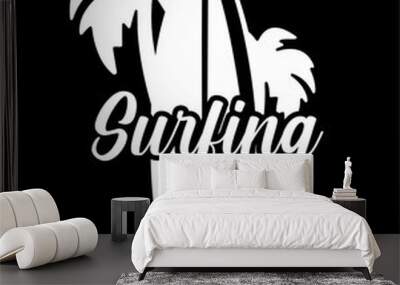 Surfing sign with best quality Wall mural