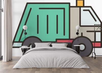 waste  icon Wall mural