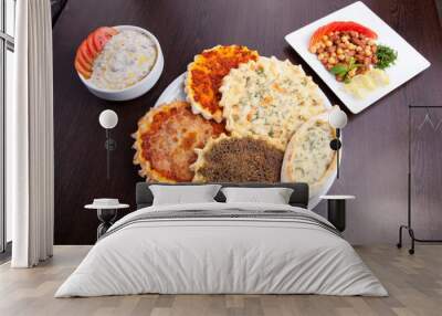 Oriental pizza plate Wall mural