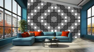 Design seamless monochrome pattern Wall mural