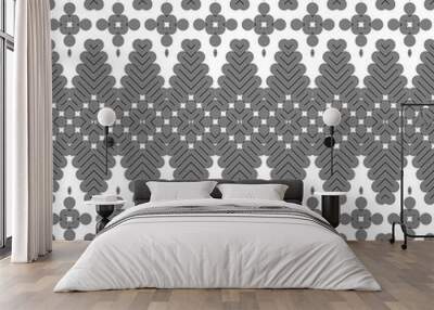 Design seamless monochrome zigzag pattern Wall mural