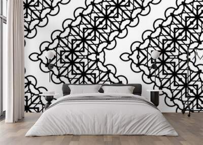 Design seamless zigzag decorative pattern Wall mural