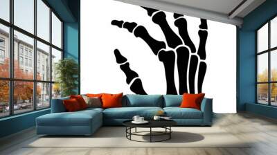 skeleton hand in gesture, grunge vintage design t shirts Wall mural