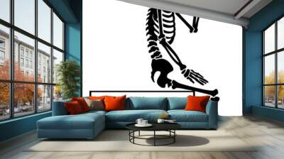 vector icon flat, skeleton with banner, stencil Wall mural