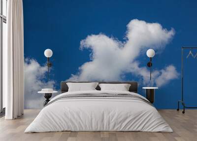 White clouds on the blue sky Wall mural