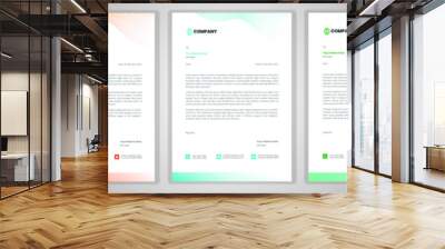 New Corporate And Creative Professional Business Elegant,Modern letterhead template design in minimalist style a4 Wall mural