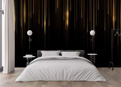 Abstract futuristic light on black background Wall mural