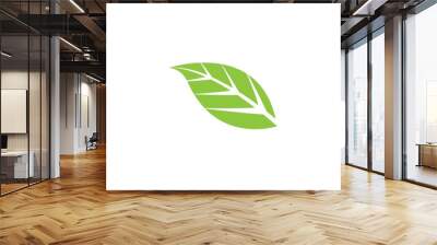 Logos of green leaf ecology nature element vector icon Wall mural