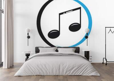 Music note Icon Vector - Vector Wall mural