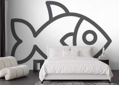 Fish line icon, restaurant and food, fish sign vector graphics, editable stroke linear icon, eps 10. Wall mural