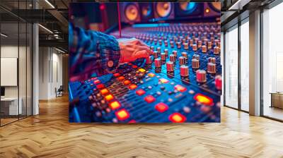 Professional DJ Mixer, A Symphony of Sound Controlled at Fingertips Wall mural