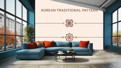 Korean traditional line pattern. Asian style. Chinese culture. Vector abstract graphic illustration. Korea, china symbol. Wall mural