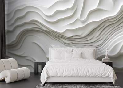 This stunning abstract white plywood texture features elegant curves and intricate designs that are perfect for enhancing both vintage and contemporary styles across various settings and environments Wall mural