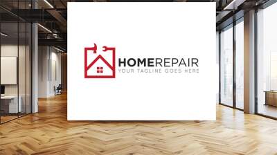 home repair logo and icon vector design template Wall mural