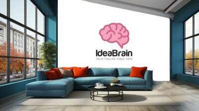 idea brain logo and icon design template Wall mural