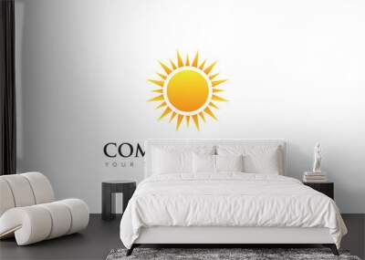 sun logo and sun icon Vector design Template. Vector Illustrator Eps.10 Wall mural