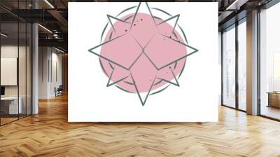 Icon Wind Rose. related to Navigation symbol. Color Spot Style. simple design illustration Wall mural