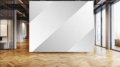 abstract black and white gradient stripe straight line pattern. Wall mural