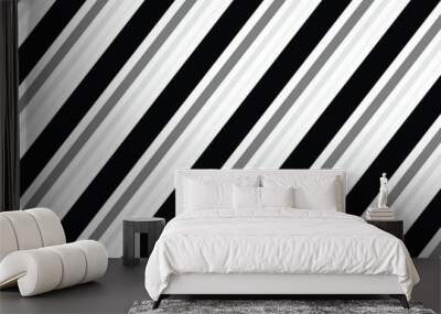 Abstract black white seamless pattern. Wall mural