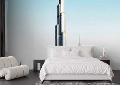 Burj Khalifa its height skyscraper illustration , Burj khalifa 3D illustration, Generative Ai  Wall mural