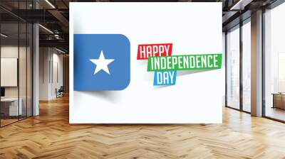 Happy Independence Day of Somalia Vector illustration, national day poster, greeting template design, EPS Source File Wall mural