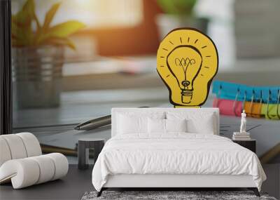 Lightbulb idea Wall mural