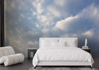 beautiful cloudy sky covered in the sky on a clear weather day Wall mural