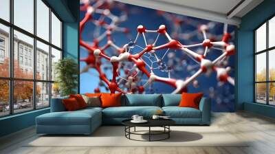 An overview of science and technological innovation. technical background in chemical engineering and molecular structures. Wall mural