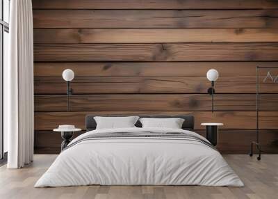 a wooden wall with a brown background with a few pieces of wood on it Wall mural