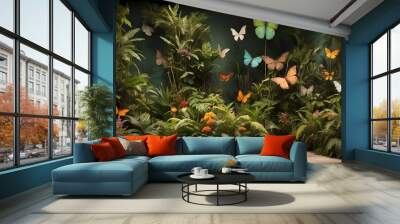 plants and wall Wall mural