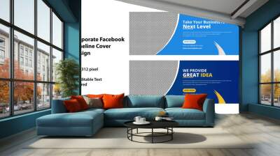 Corporate Timeline Cover Design Wall mural