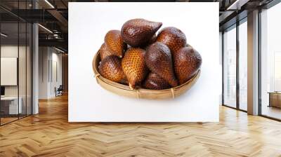 fruit salak. Snakefruit from Indonesia tastes sweet and sour with a plain white background Wall mural