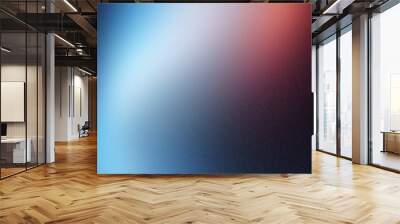 Black blue red spot light , texture color gradient rough abstract background , shine bright light and glow template empty space grainy noise grungy Wall mural