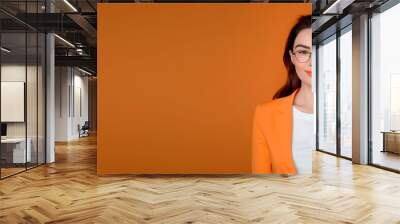 Business, finance and employment, female successful entrepreneurs concept. Friendly smiling office manager greeting new coworker. Businesswoman welcome clients. Wall mural