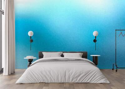 Light blue white color gradient background, smooth grainy texture effect, copy space Wall mural