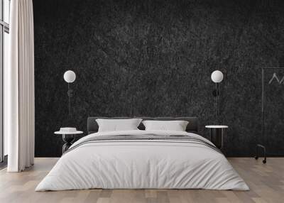 Black background texture, Surface of concrete blank for design. Wall mural