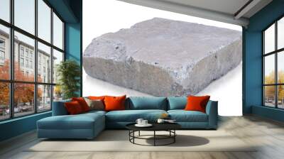 cement block isolated on white background. Clipping path Wall mural