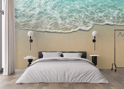 Sand beach and wave of the sea Wall mural