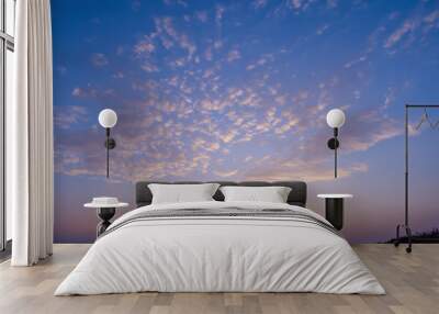 Sky sunset, cloud blue beautiful day Wall mural