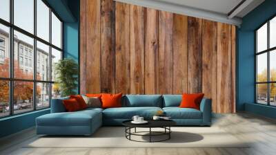 Wood texture background empty for design. Wall mural