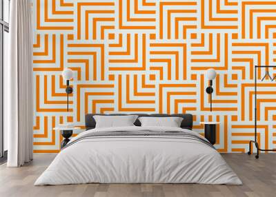 Orange geometric pattern background design | Abstract modern art decorative  Wall mural