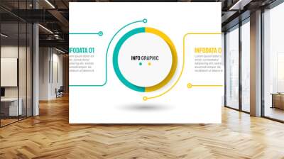 thin line flat element design template. business concept with 2 steps, options, processes. vector il Wall mural