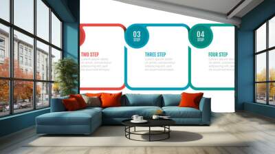 Timeline infographic template. Business concept with 5 number options, steps. Vector illustration. Can be used for workflow diagram, info chart, graph, web design, presentation. Wall mural