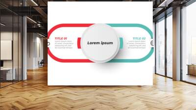 Vector infographic template. Business concept with 2 options and marketing icons. Wall mural