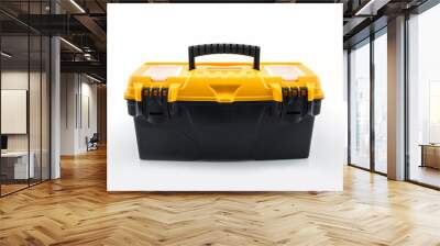 Yellow tool box, Plastic tool box. Wall mural