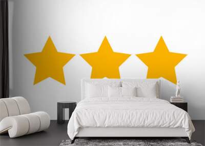 Three yellow stars Wall mural