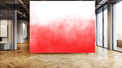 Abstract red smoke mist fog on a transparent background. Texture for  creating an intense nuance, graphic and web Wall mural