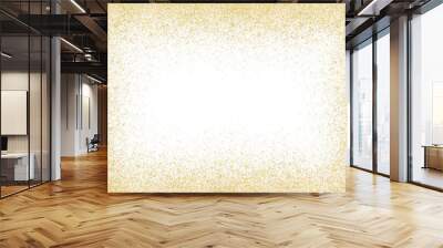 gold glitter border isolated on transparent background Wall mural