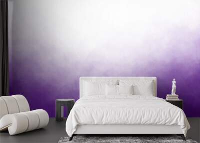 Purple smoke isolated on white or transparent png background Wall mural